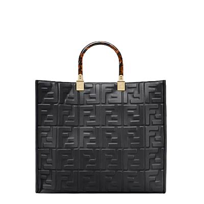 fendi canvas shopper|Fendi black handbags.